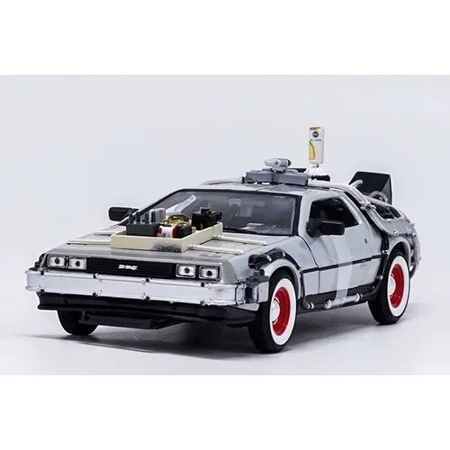 Top Back to the Future Series 3 Metal Model Car Legend Lorean 1:24 Scale Model Car Unforgettable Movie Collection Time Machine