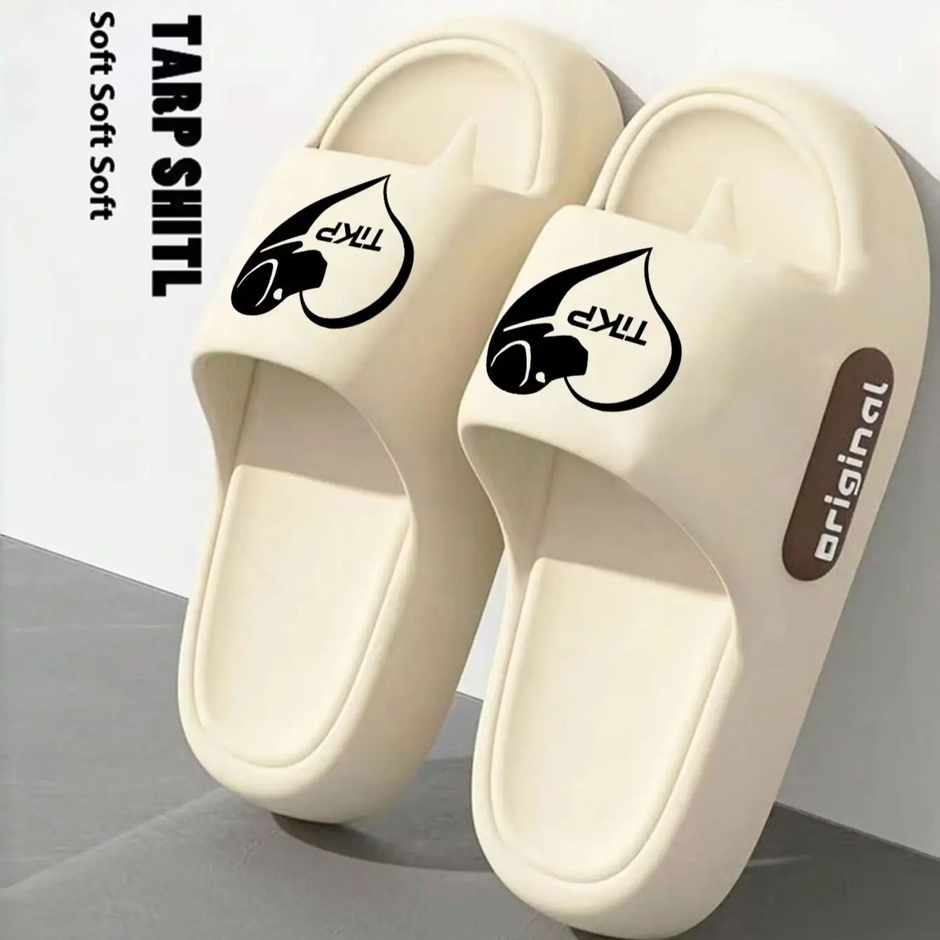 Unisex Couple Style Spring and Summer Eva Thick-Soled Soft-Soled Puppy Heart-Shaped Slippers for Indoor Home Bathroom Outdoor Vacation Leisure Cute and Fashionable Slippers