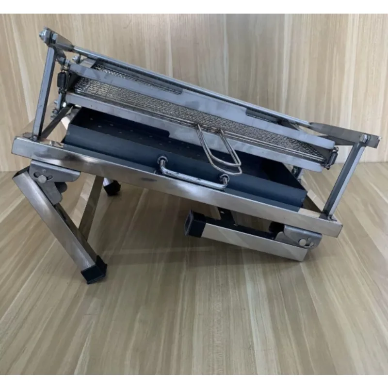 New Stainless Steel Rotatable Flip Grill Portable Folding For Camping Grilled Fish BBQ