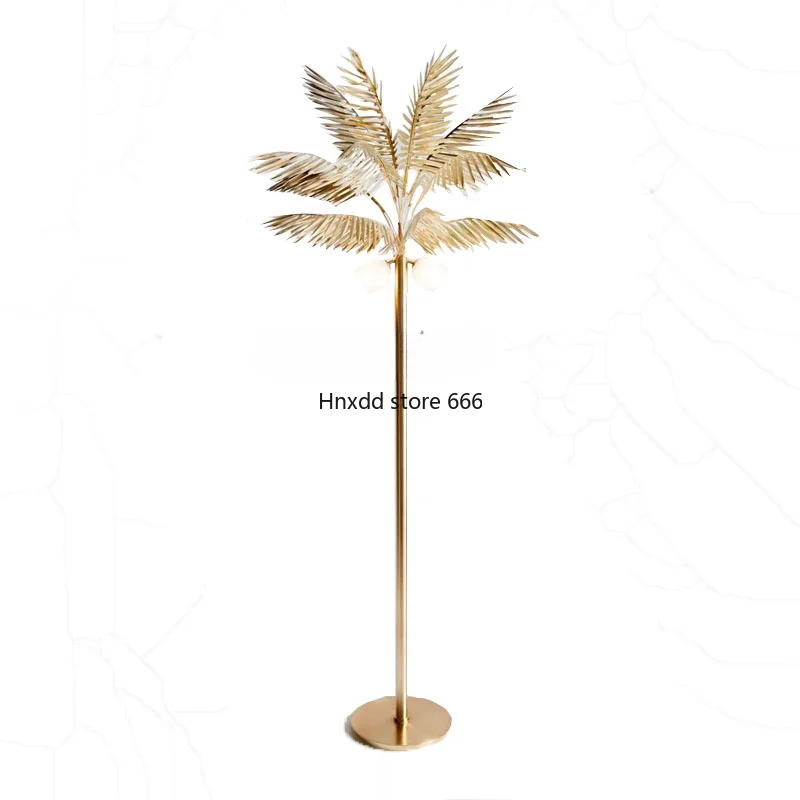 zq Coconut Tree Living Room Art Floor Lamp Nordic Personalized Shopping Mall Vertical Lamp Model Room Bedroom Light