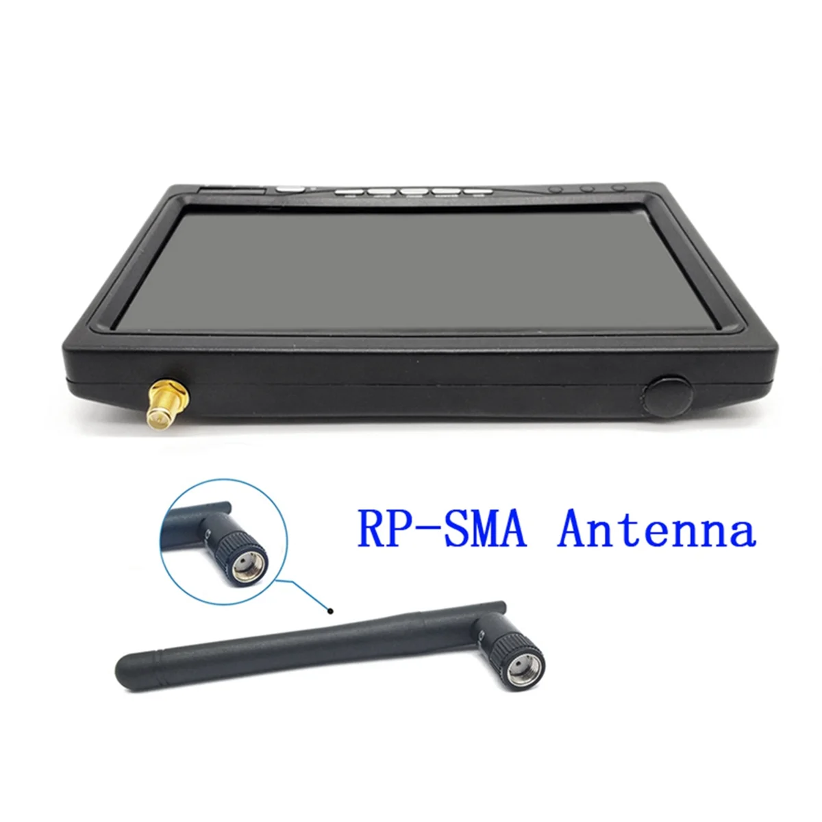 N36R_DB 5.8G 48CH 7 polegadas TN FPV Monitor 1024x600 TFT LCD Tela DC 7-16V