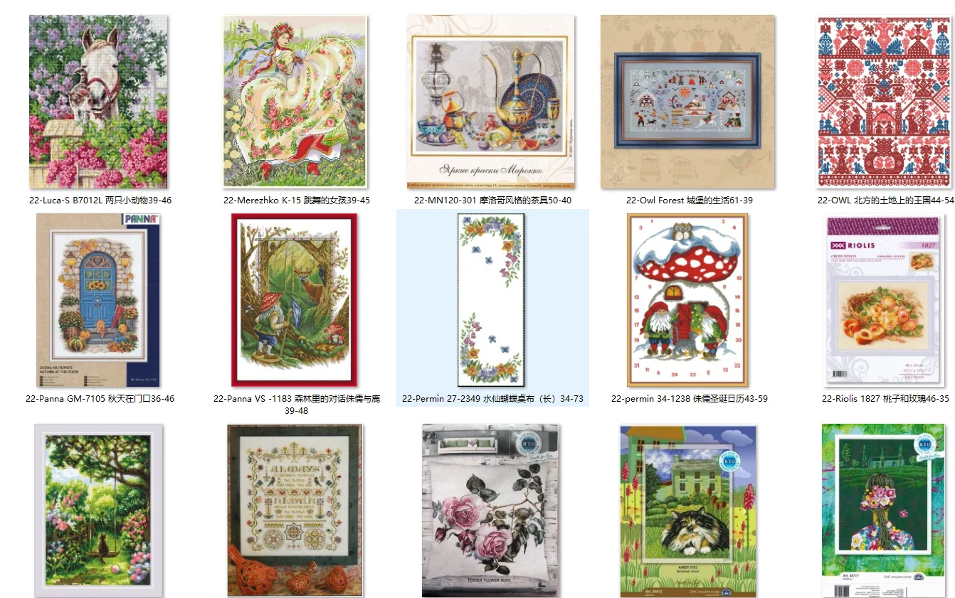 Crane Cross Stitch DIY Embroidery Set   Decorative Luca-S B7012L Two Small Animals 39-46 Cloth Needlework Kit