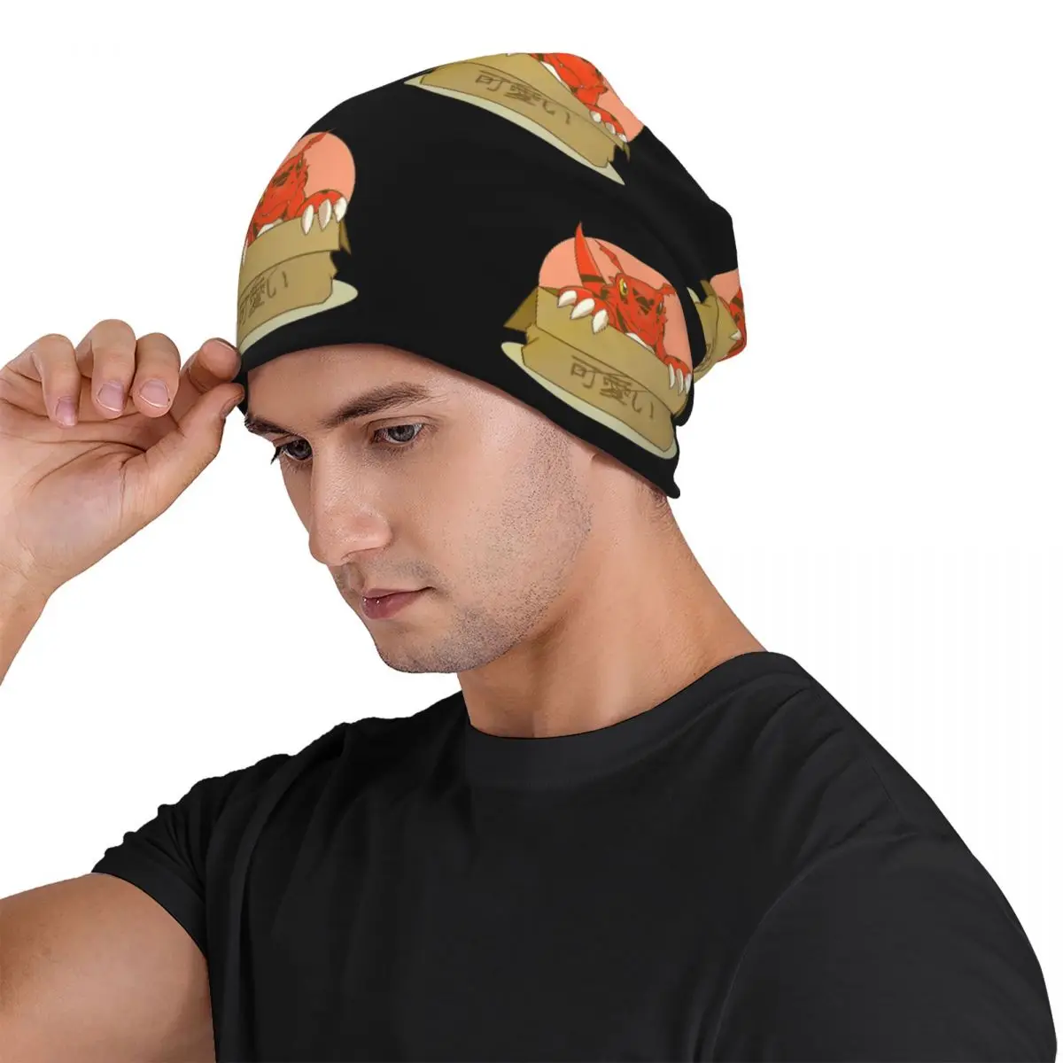 Guilmon In The Box Digimon Classic Men Women Adult Beanies Caps Knitted Bonnet Hat Warm Hip Hop Autumn Winter Skullies Hats
