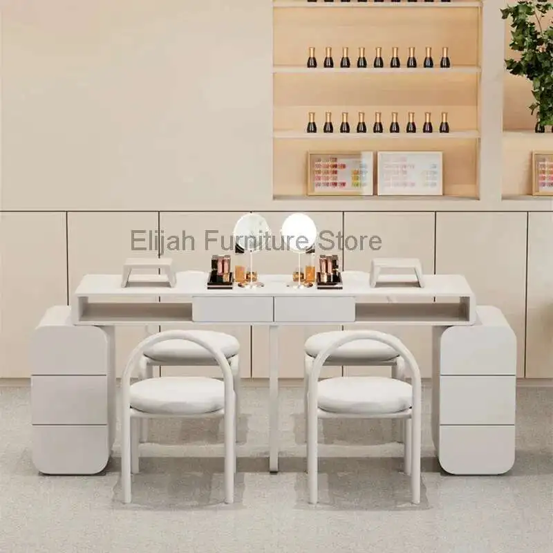 

Cleaner Beauty Nail Table Luxury Modern Makeup Professional Nail Table Dressing White Nailtech Tavolo Manicure Salon Furniture