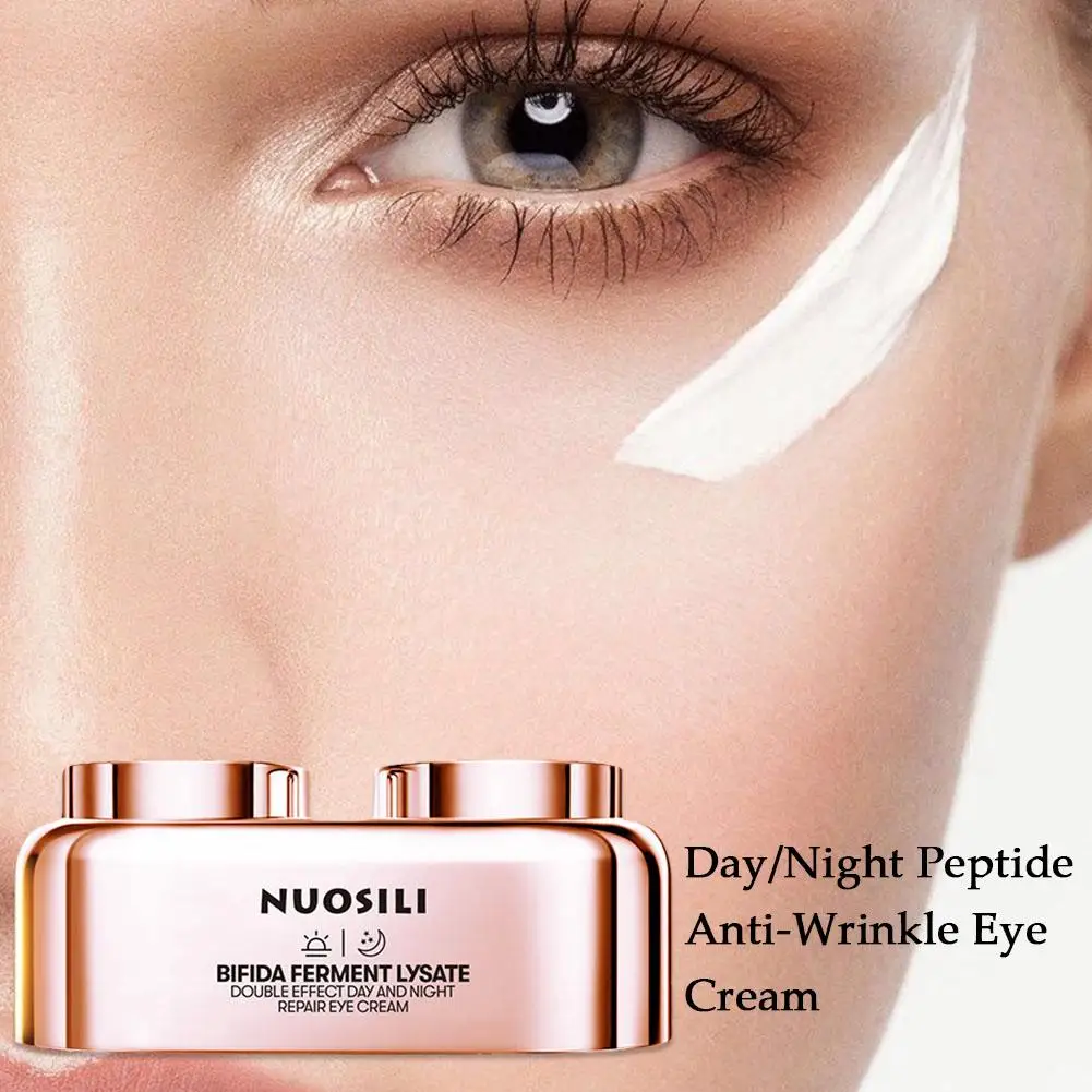 Crème pour les yeux au peptide de jour et de nuit, anti-déformable, anti-cernes au collagène, anti-âge, anti-poches pour les yeux, cosmétiques coréens, 1 ensemble