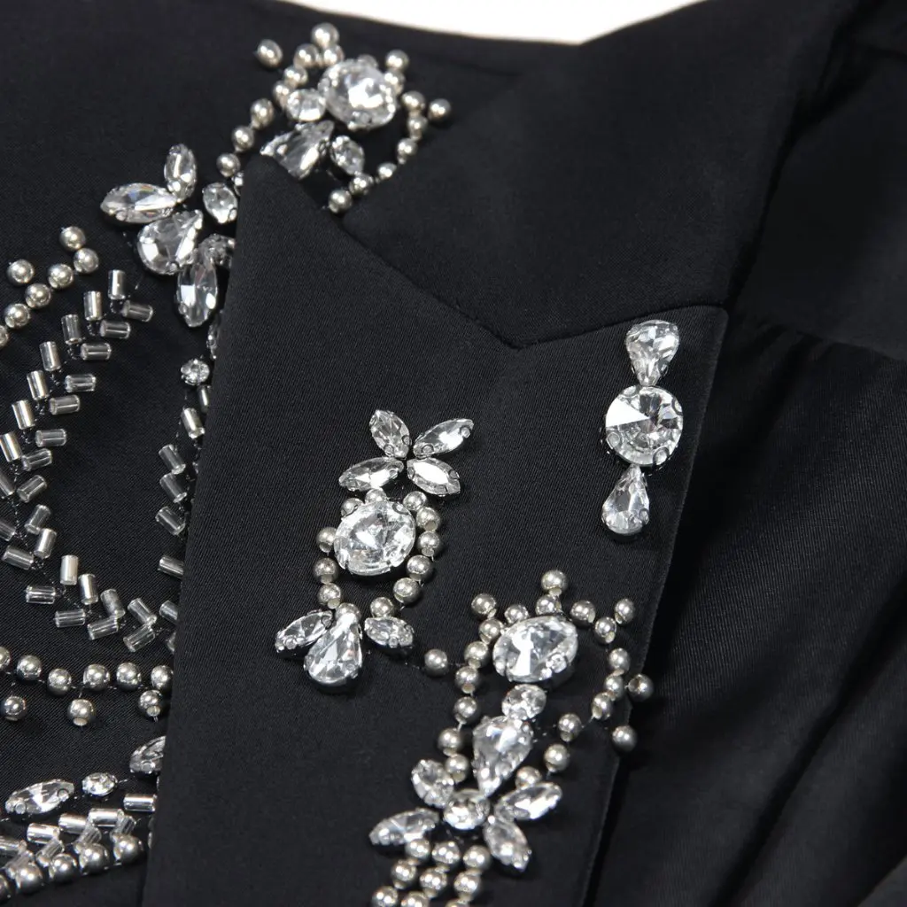 

Spring Autumn Women's Heavy Beaded Industry Style Suit Jacket OL Commuter European American New in Stock