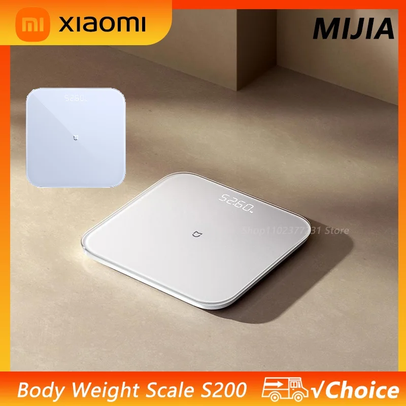 

Original Xiaomi Mijia Scale S200 High Precision Sensor Balance Test Weight Report LED Screen Multifunctional Smart Scale Mi home