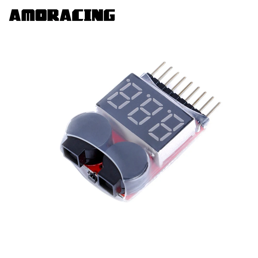 RC Voltage Display Battery Low Alarm Buzzer BB 1S-8S Meter Tester Lipo Battery Monitor For RC Car Drone Helicopter