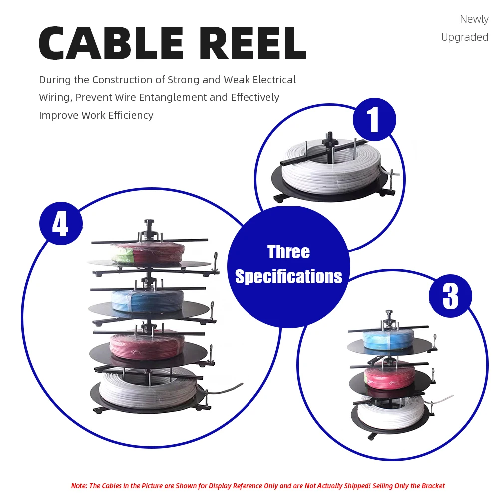

Стойка для диспенсеров для проводов, подставка для диспенсера для кабеля, разрядный лоток для электрика, держатель катушки для кабеля питания, видеокабель
