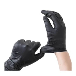 Black nitrile gloves thickened disposable household gloves black high elasticity household products car insurance maintenance