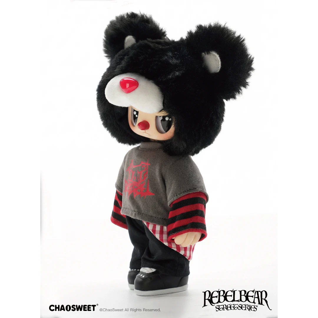Chao Sweet Rebel Bear Street Series Vinyl Plush Doll Blind Box Articulation Mobility Vinyl Plush Doll Popular Pendant Halloween