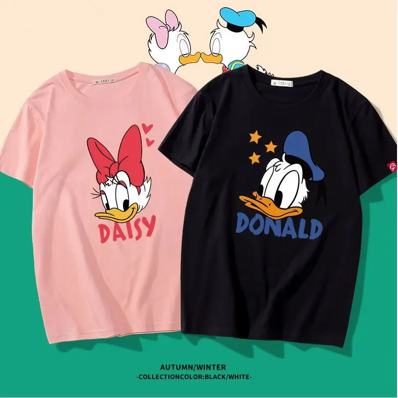 Disney Summer Donald Duck Ins Trendy T-shirt Design Sense Niche Couple Wear 2022 New Trendy Short-sleeved T-shirt