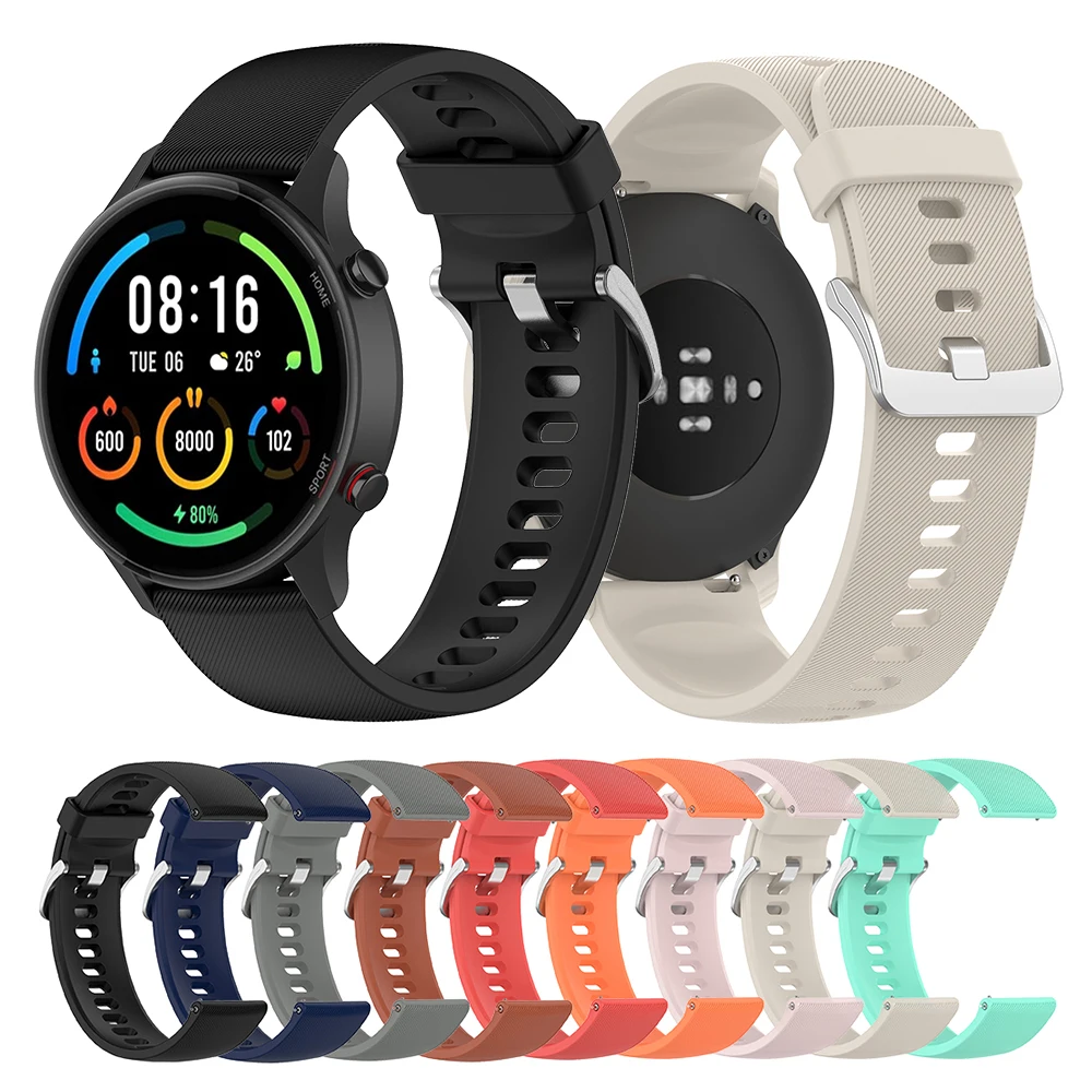 سيليكون حزام ل شاومي Mi ساعة اللون الرياضة الطبعة استبدال 22 مللي متر حزام (Watch) ساعة ل شاومي Haylou RT LS05S الساعات