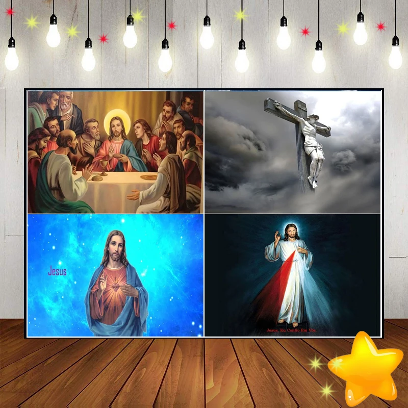 God Jesus Coming Renaiss Background Birthday Decoration Party Photography Backdrops Custom Backdrop Photo Baby Shower Studio