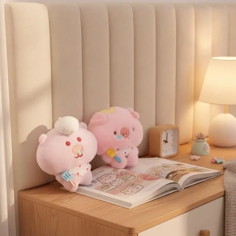 Cute Plush Piggy Bag Charm Creative Doll Student Gift Portable Decorative Keychain Cartoon Style Universal Scene Piggy Design