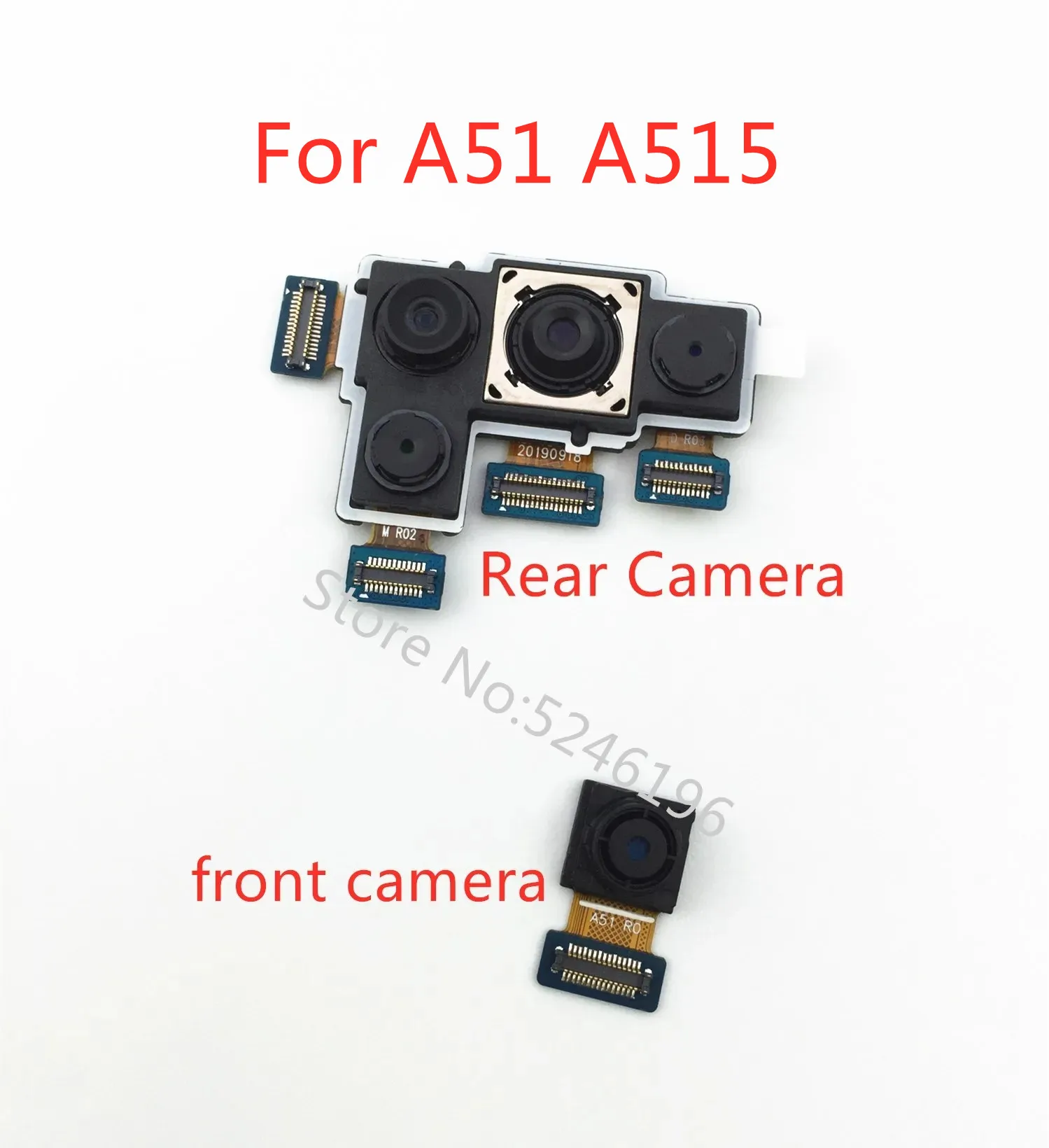 1pcs Back big Main Rear Camera front camera Module Flex Cable For Samsung Galaxy A51 A515 SM-A515F Replace Part