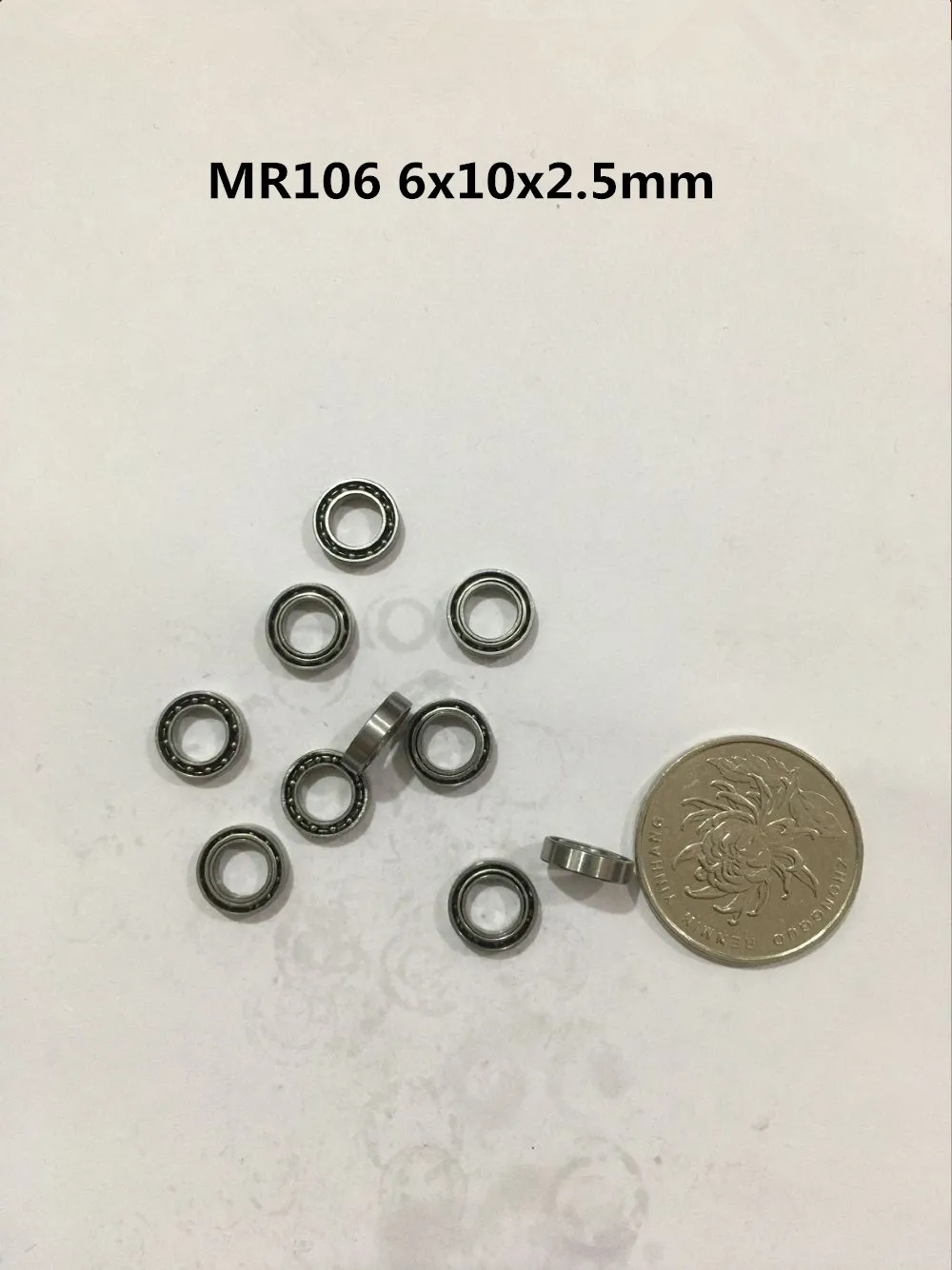 10pcs Mini Bearing MR106-2RS MR106ZZ L-1060 676ZZ MF106ZZ 6x10x3mm MR106 Open Bearing Model Bearing Ball Bearing Flange Bearing