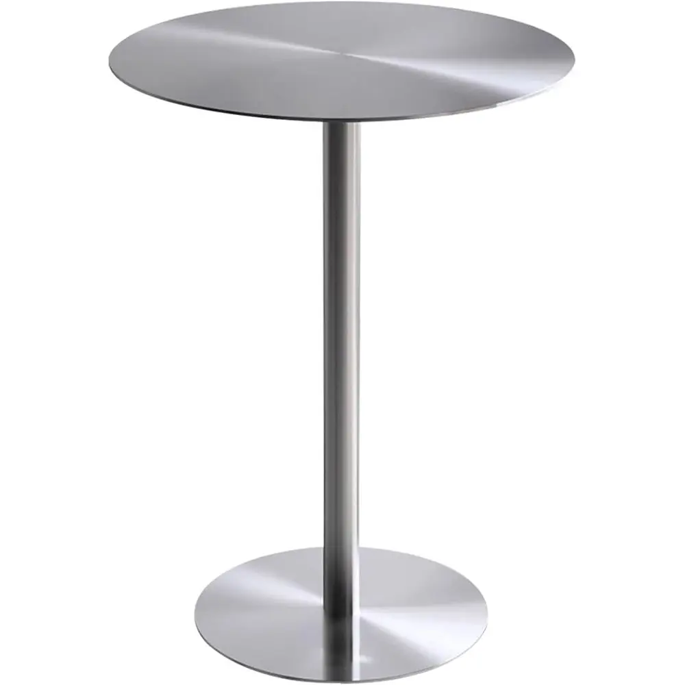 

Stainless Steel Circular Bistro Table with Stable Base, Suitable for Home, Dining, and Kitchen, Easy Assembly and Cleaning, 50x5