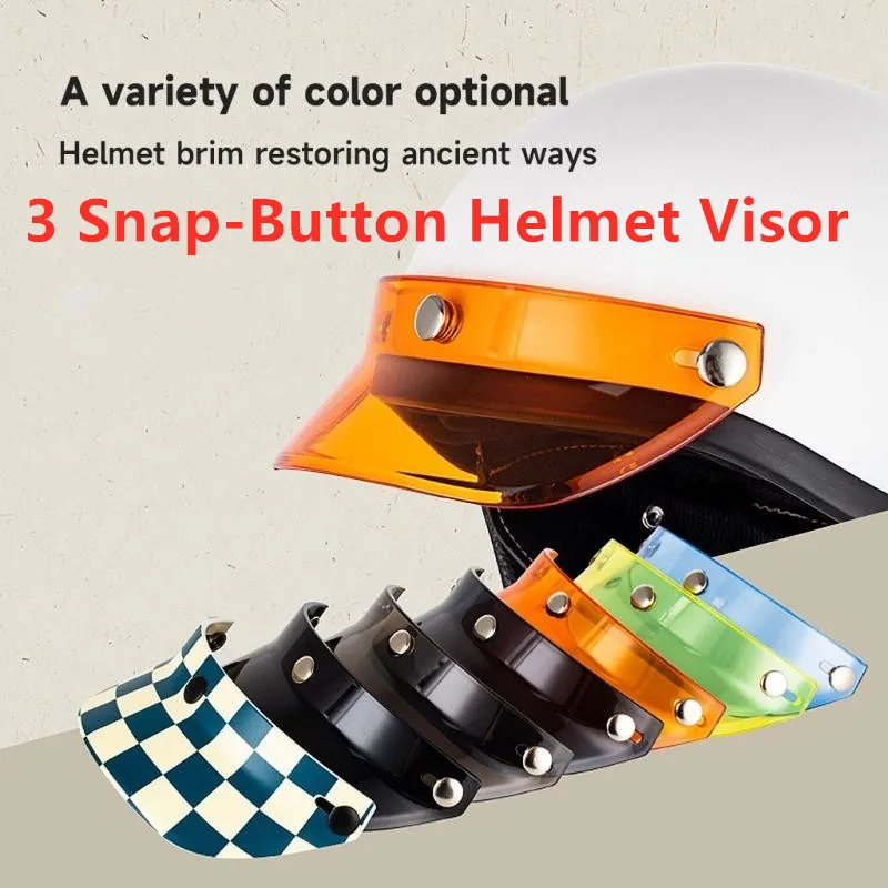 NEW 1pcs 3 Snap-Button Helmet Visor Motorcycles Accessories For Motorcycles Helmet