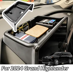 Center Console Organizer For 2024 Grand Highlander Dashboard Tray Center Console Screen Dash Board Storage Box ABS Accessories