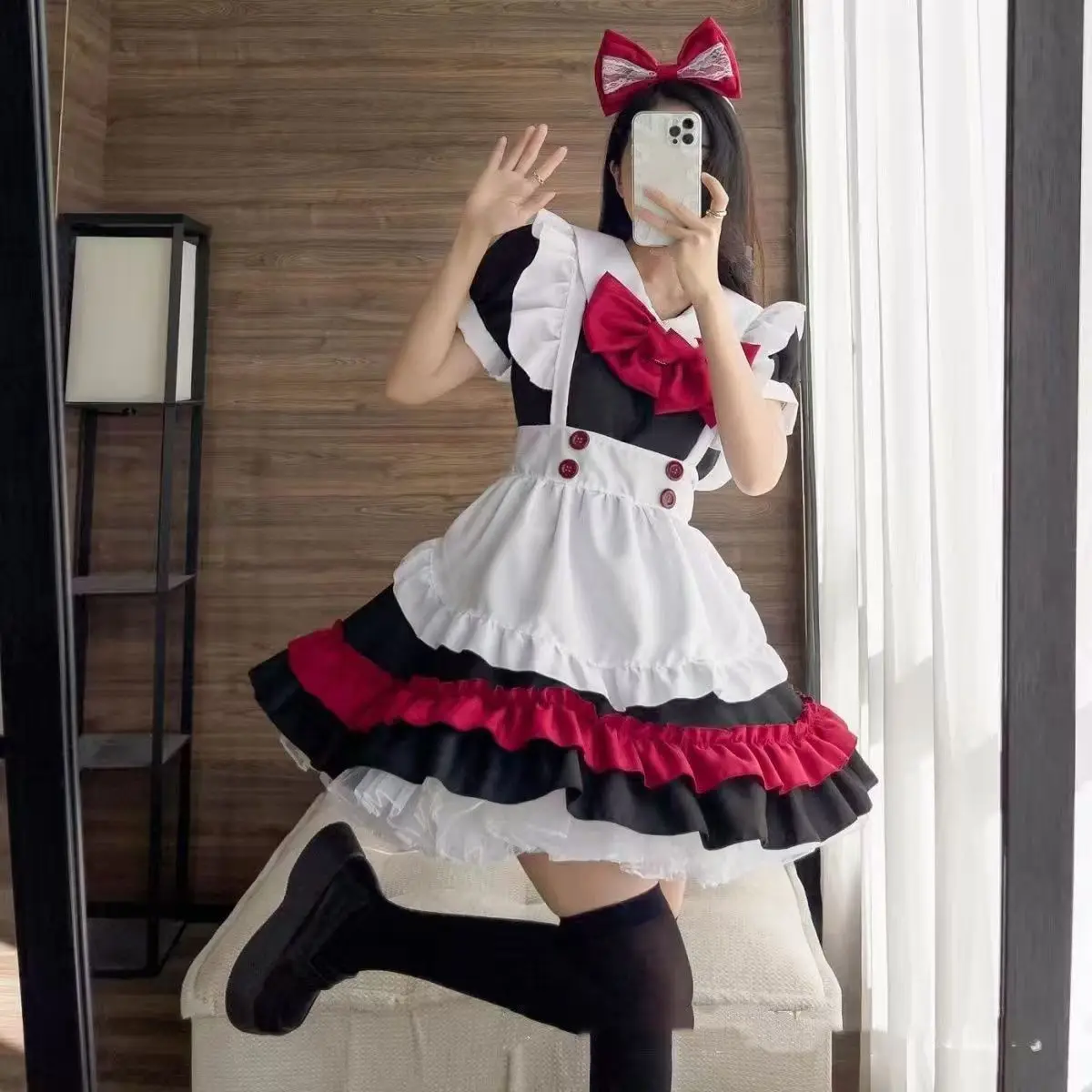 

Little Devil Lolita Black-Red Cat Cosplay Costume Maid/Vampire Dress Set