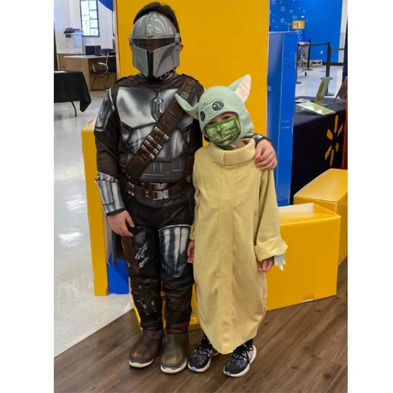Hot Baby Boys Girls Y-Yoda-Robe Cosplay Costume Y-Yoda-Grugo Children Coverall Christmas Halloween Party Party Dress Up Gift
