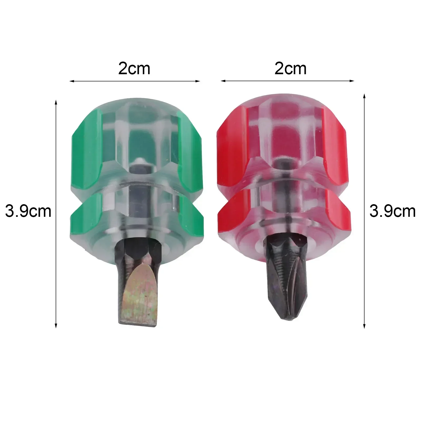 2pcs Screwdriver Kit Set Mini Small Radish Head Screwdriver Portable Flat Cross Head Screwdriver Transparent Handle Repair Tools