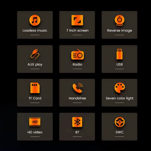 Imagen 2 del producto Reproductor de vídeo Universal para coche, Carplay + Auto Multimedia de 7 pulgadas, para Toyota VIOS CROWN CAMRY HIACE PREVIA COROLLA RAV4 Pardo Camry