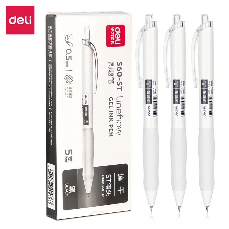 

Deli S60-ST Quick-dry and smooth press the gel pen 0.5mmST nib