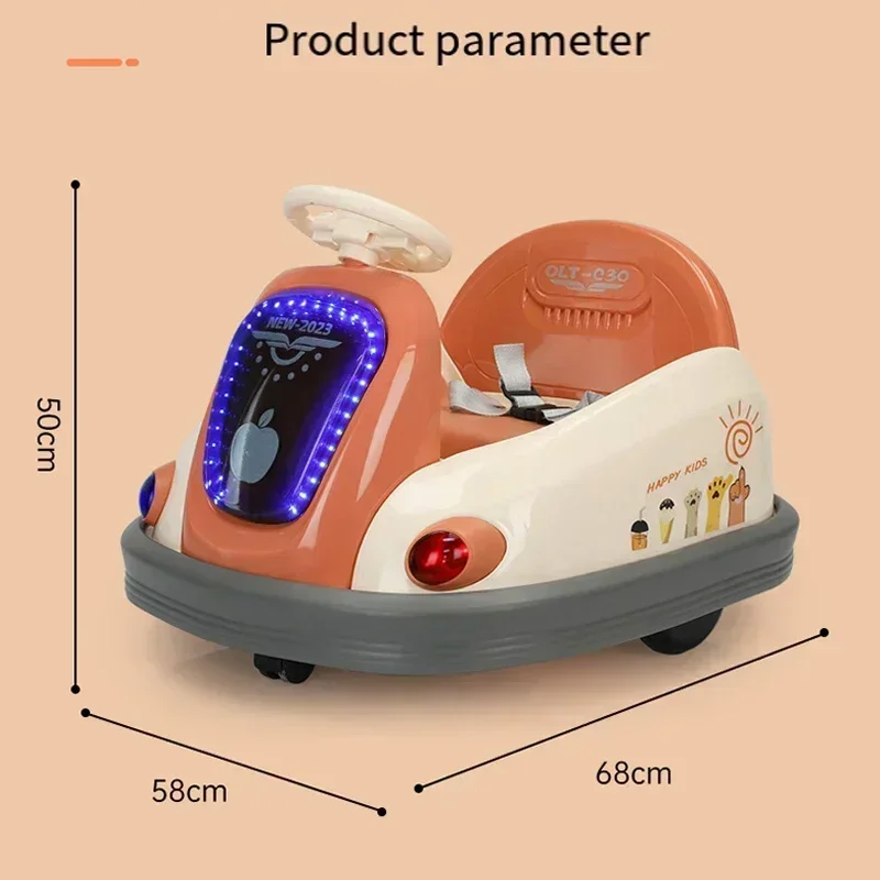 Children's Electric Bumper Car Baby Bumper Car Outdoor Drift Car Rotating Kart 1-8 Years Old Baby Can Sit Charging Baby Ride Toy