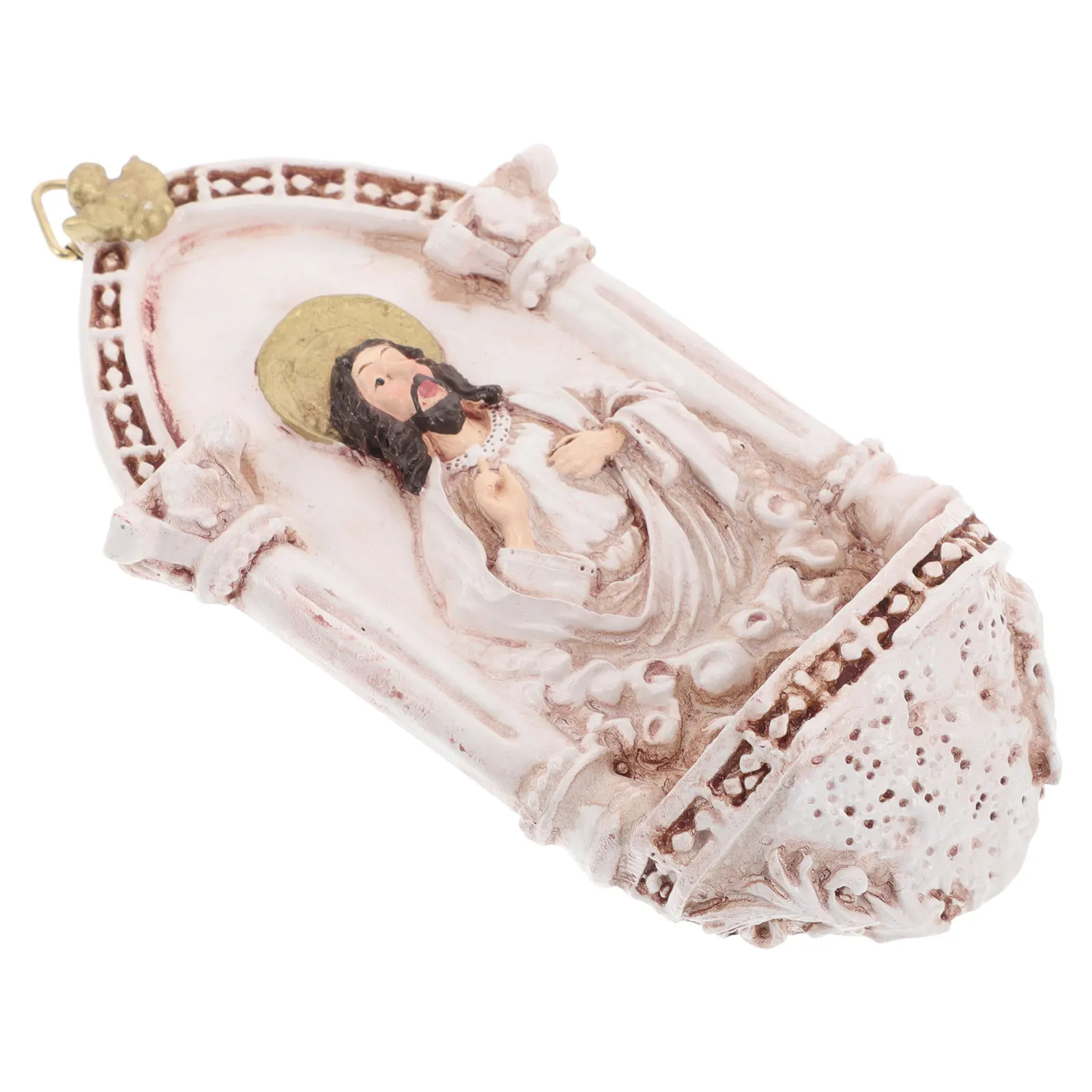 

Catholic Holy Jesus nament Resin Religious Statue Sacred Heart Statue Wall Decor Resin Sculpture Home Chapel Gift
