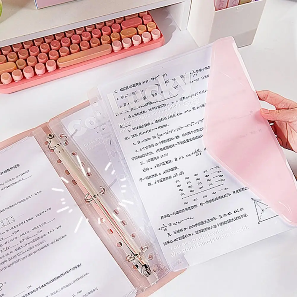 4PCS 11-Hole Expanding File Folders with Labels Plastic Waterproof Portable Document Bags for Office School Home