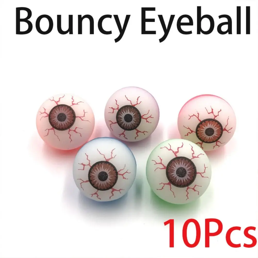 

Glowing Doll Bouncy Eyeball Multicolour Eye Ball Bouncy Ball Horror Demon Eye Children Toy Halloween Terror Prop Cosplay Prop