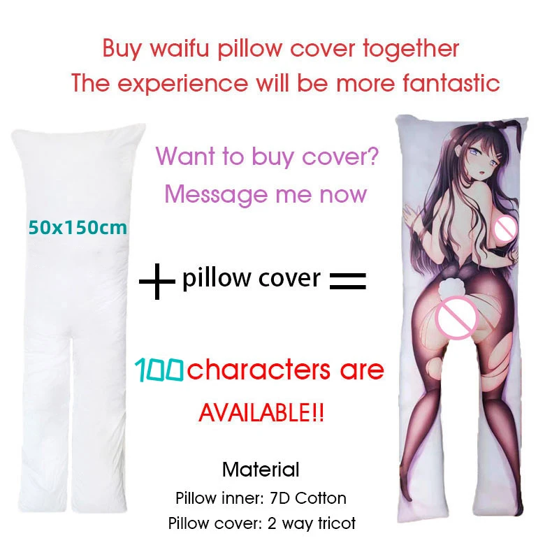 150x50 Anime Dakimakura Sexy Body Pillow Core Azur Lane Hug Pillow for Sex Futon Insert With Hole Anime Sex Toys Genshin Impact