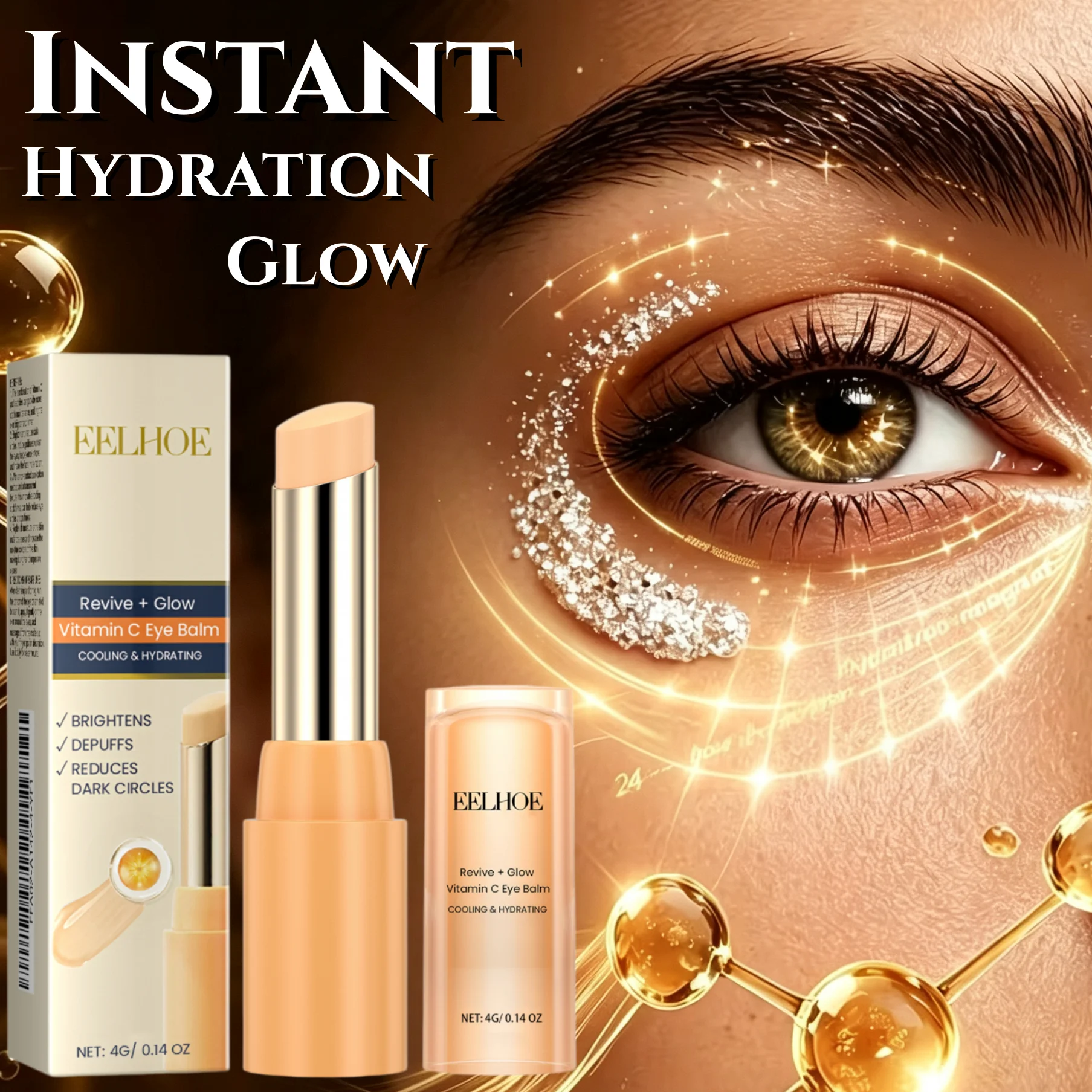VC Reversal Eye Cream Stick,Brightens & Reduces Dark Circles,Cooling & Depuffs,Hydrating & Occlusive Lock,On the Go Convenience,Stick Format,Clean Use On The Go,Revitalize Tired Eye Area,Pre Makeup Eye Primer