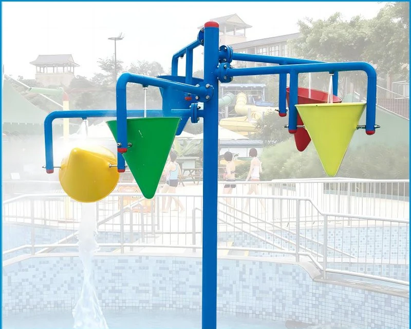 Bucket combination water play sketch Children's outdoor water park Amusement facilities Outdoor bucket pouring