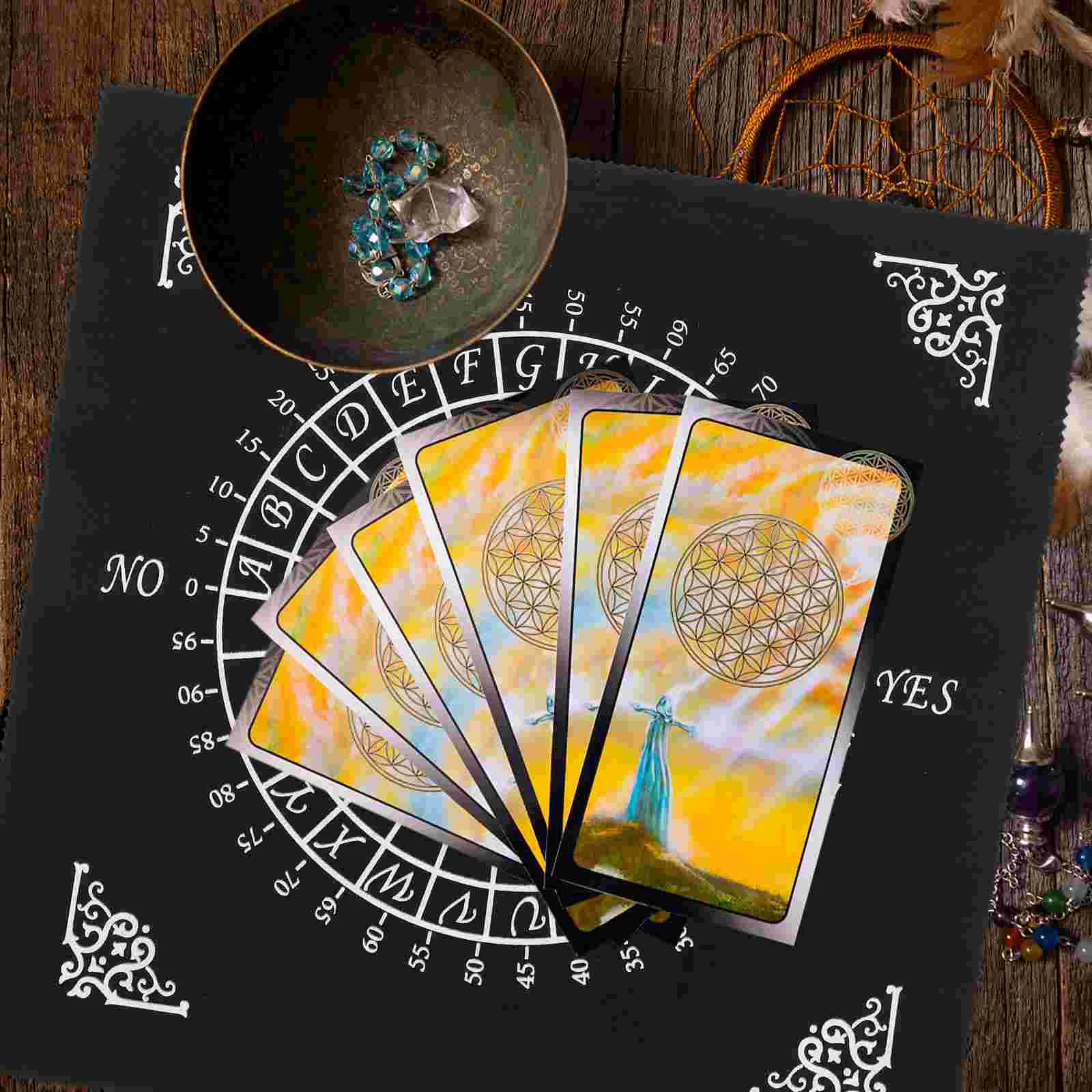 

Decor Pentacle Tablecloth Card Tarot Decorate Pad for Spread Polyester Clockwise Wall Hanging Tapestries