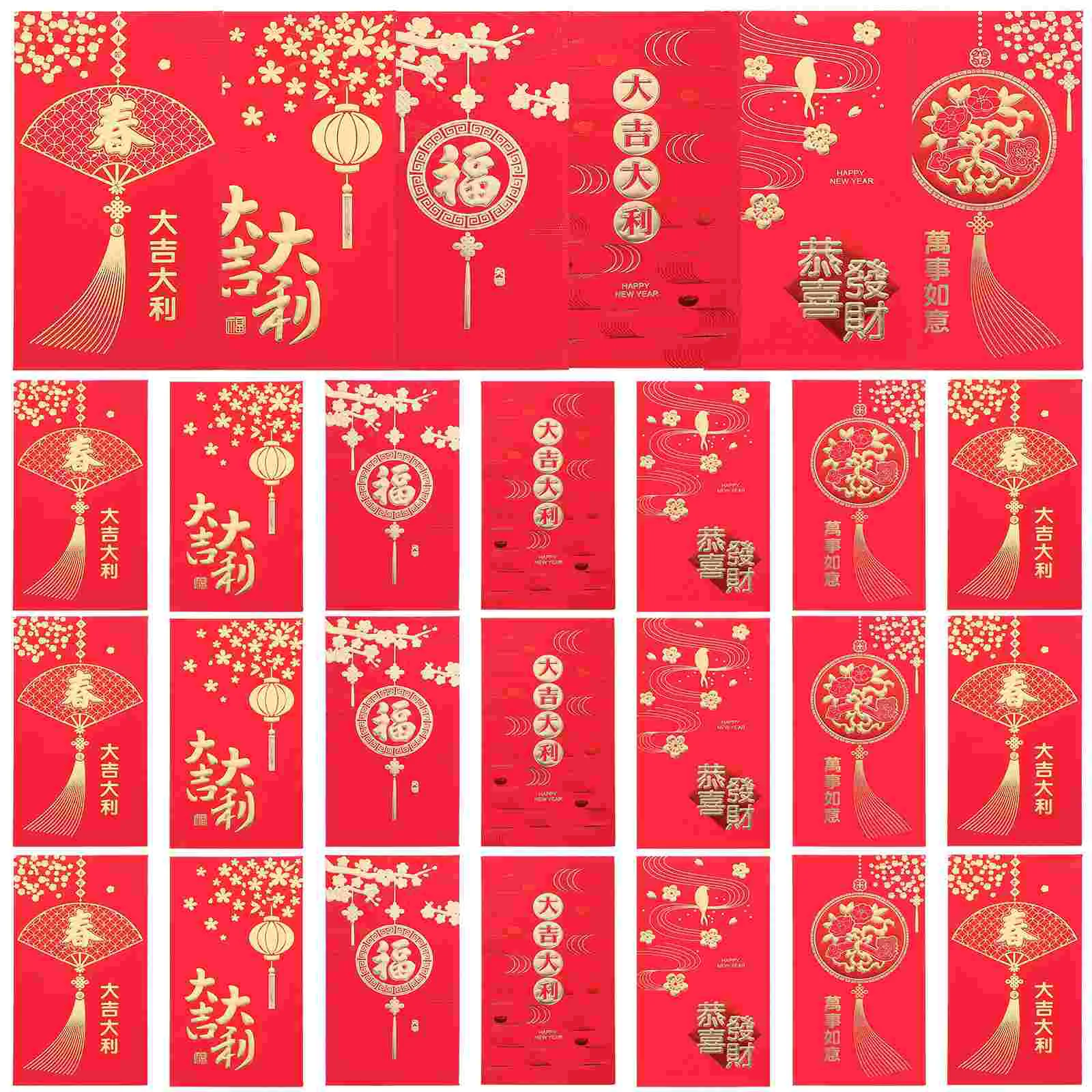 36 Pcs Pink Cups Year Red Envelope LED Mid Autumn Hongbao Envelopes Christmas Decor Money 2020 for