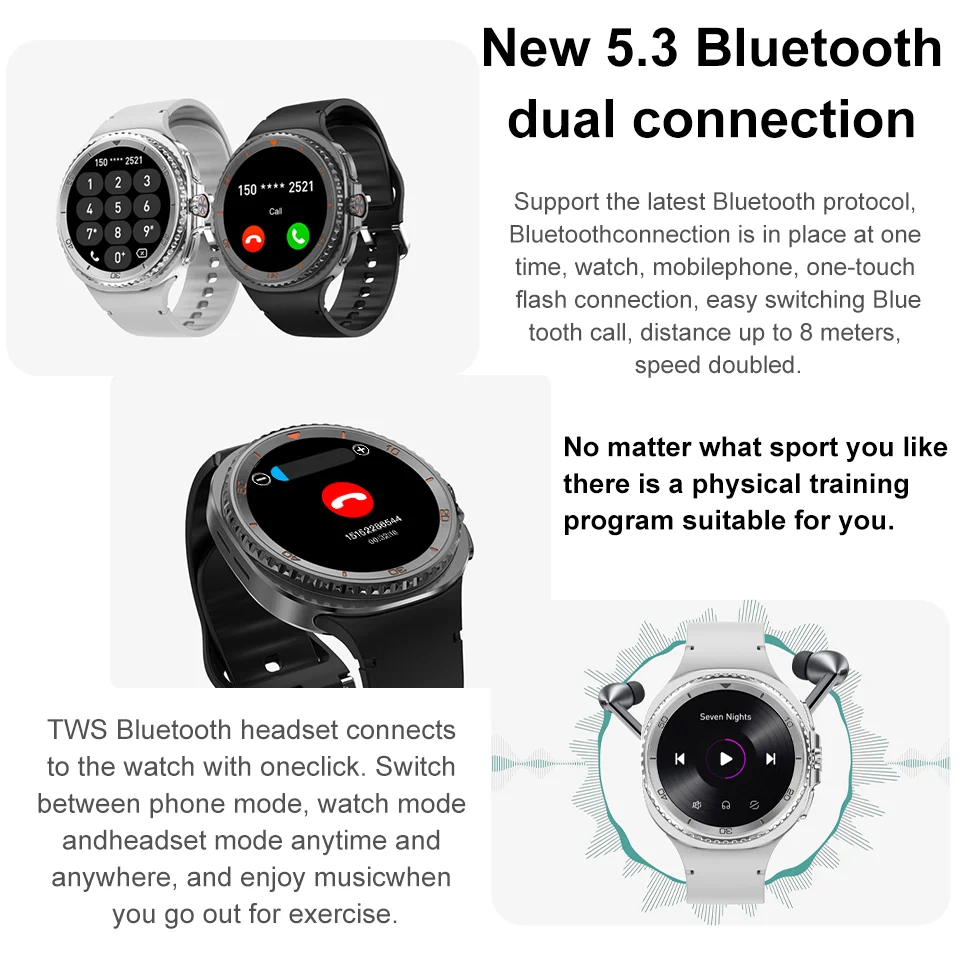 2025 DT Watch 8 Ultra Smart Watch Classic Health Monitoring Bluetooth Call IP68 Waterproof HD Smart Watch IOS Android Edition