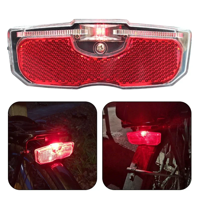 

LED Mountain Bike Luggage Rack Light Waterproof Bicycle Rear Seat Reflective Taillight Night Ridding Safety Warning Reflector