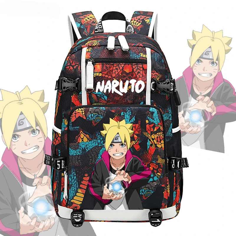 

Naruto Naruto Student School Bag Large Capacity Casual Lightweight Shoulder Pads Waterproof Stain-resistant Anime Backpack