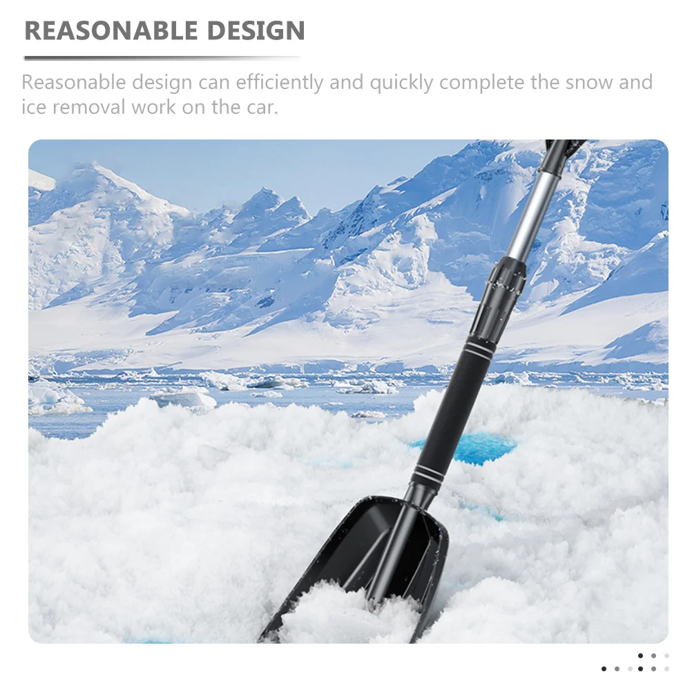 

Выдвижная лопата для автомобиля, эргономичный инструмент для удаления льда, легкий инструмент для удаления зимнего снега, портативный скребок для уличного снега,
