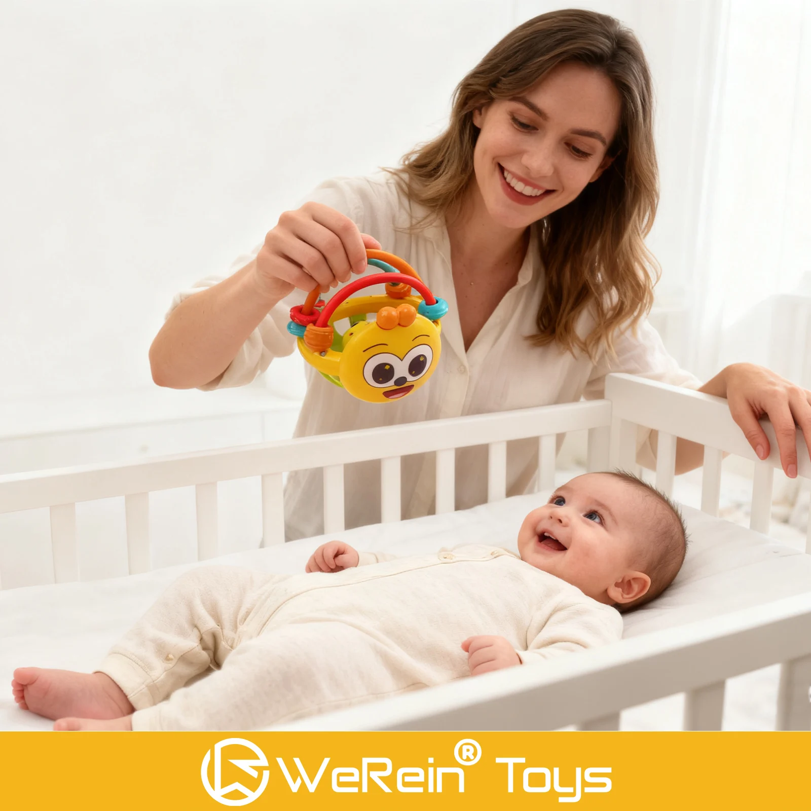 Palla portatile per api in silicone morbido per neonati e bambini piccoli Giocattolo da presa Texture confortevole Giocattolo per lo sviluppo