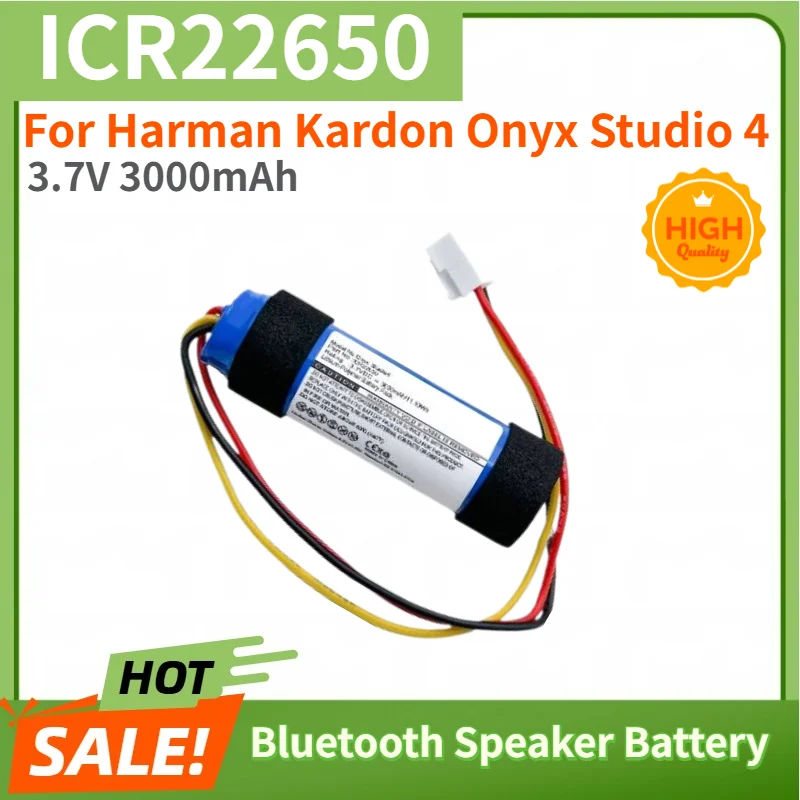 ICR22650 Battery 3.7V 3000mAh For Harman Kardon Onyx Studio 4 Bluetooth Speaker High Quality Replacement Battery