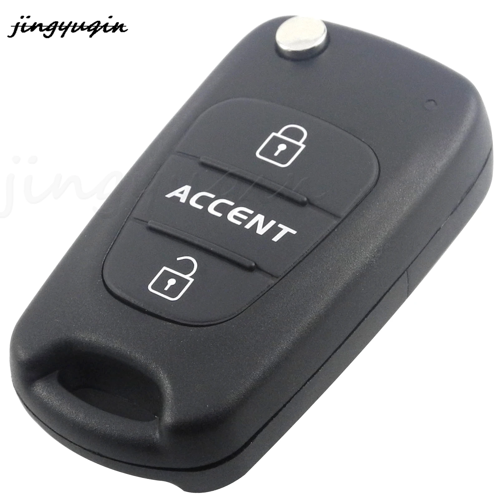 Jingyuqin-車のキーシェルケース,3つのボタンの交換,ヒュンダイ,ソラリス,エラントラフィット,起亜,朝,朝