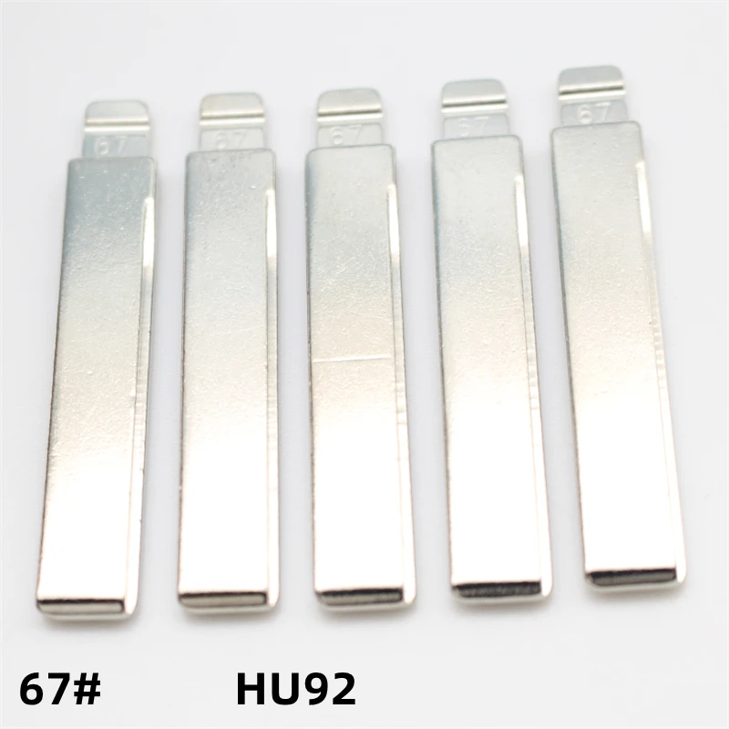 

FLYBETTTER OEM 50Pcs 67# HU92 Metal Blank Uncut Remote Key Blade For Keydiy KD Xhorse VVDI JMD