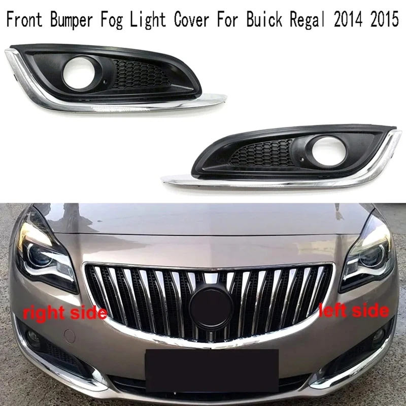 Front Bumper Fog Light Cover Fog Lamp Shell Trim For Buick Regal 2014 2015 Lampshade Decorative Cover