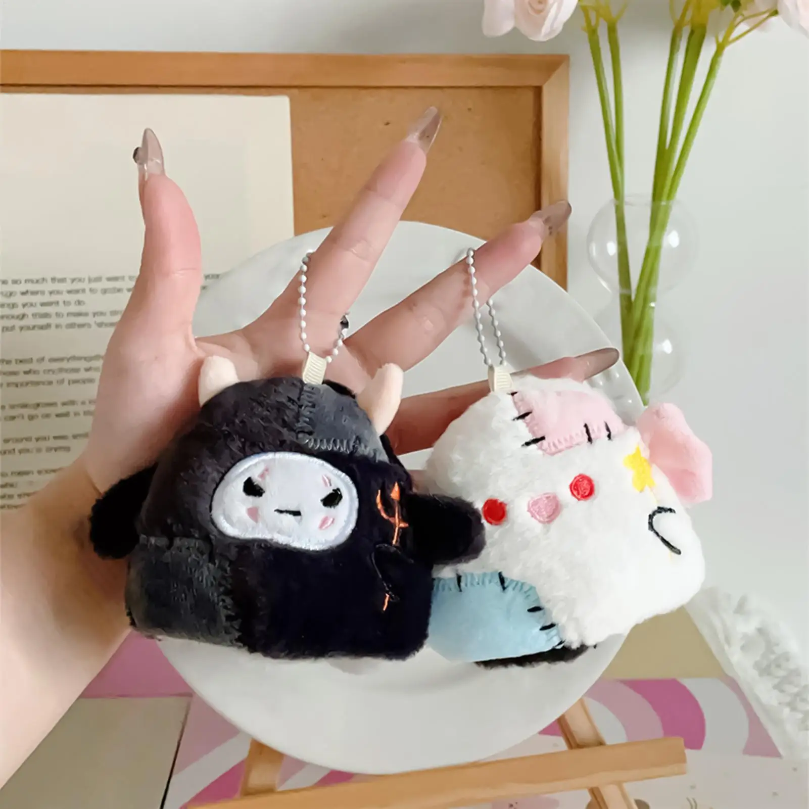 

Reversible Stuffed Animal Soft Doll Cute Sensory Fidget for Sofa Desk Birthday Home Friend Enthusiasts Girls Fans Boys Kids