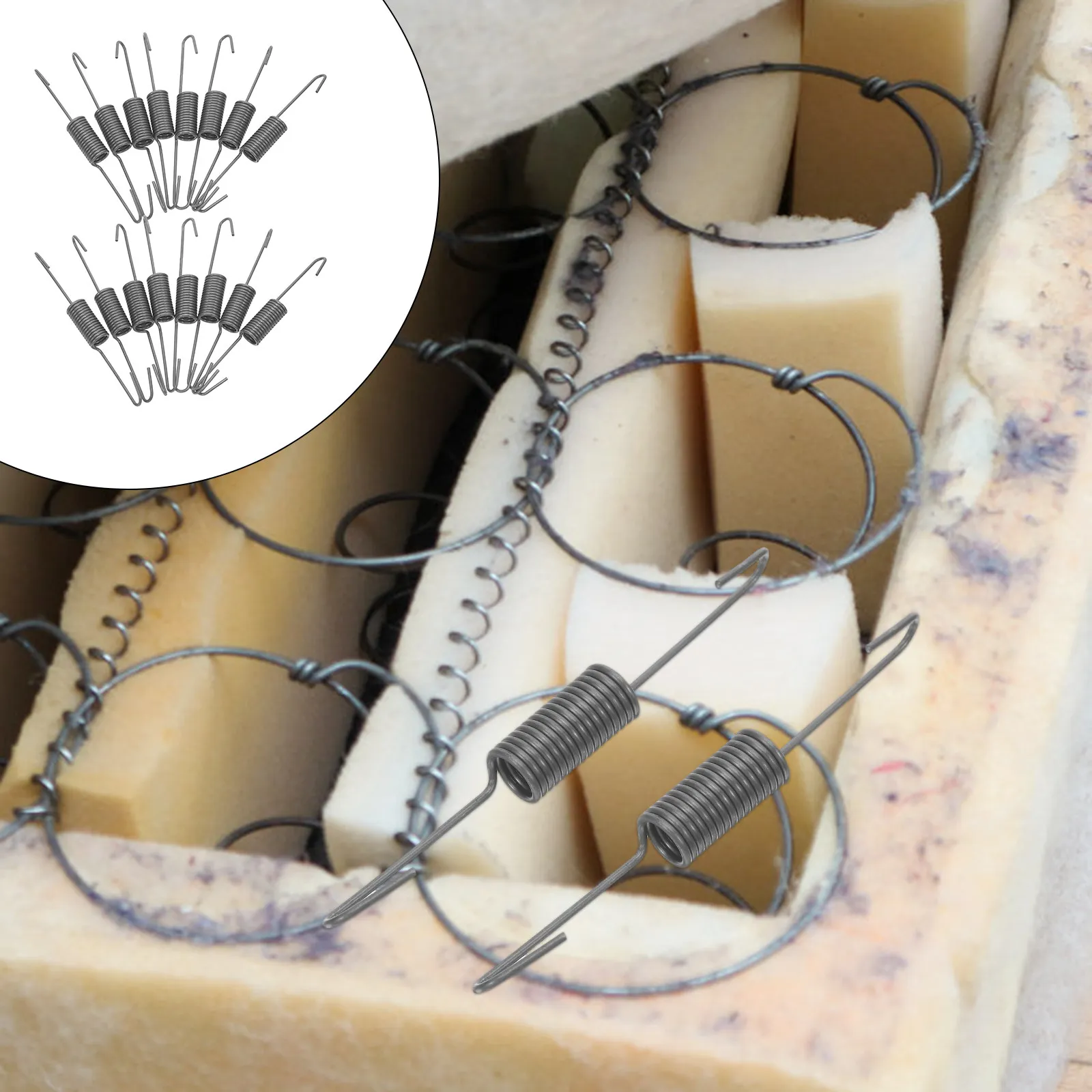 80Pcs Recliner Chair Replacement Springs High Tension Coil Spring Sofa Bed Springs Replacement Kit Compression Seat Spring