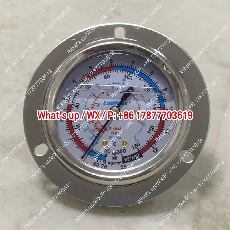 Axial unit heat pump embedded refrigerant pressure gauge 1/4SAE dryer high and low pressure oil-filled snow gauge